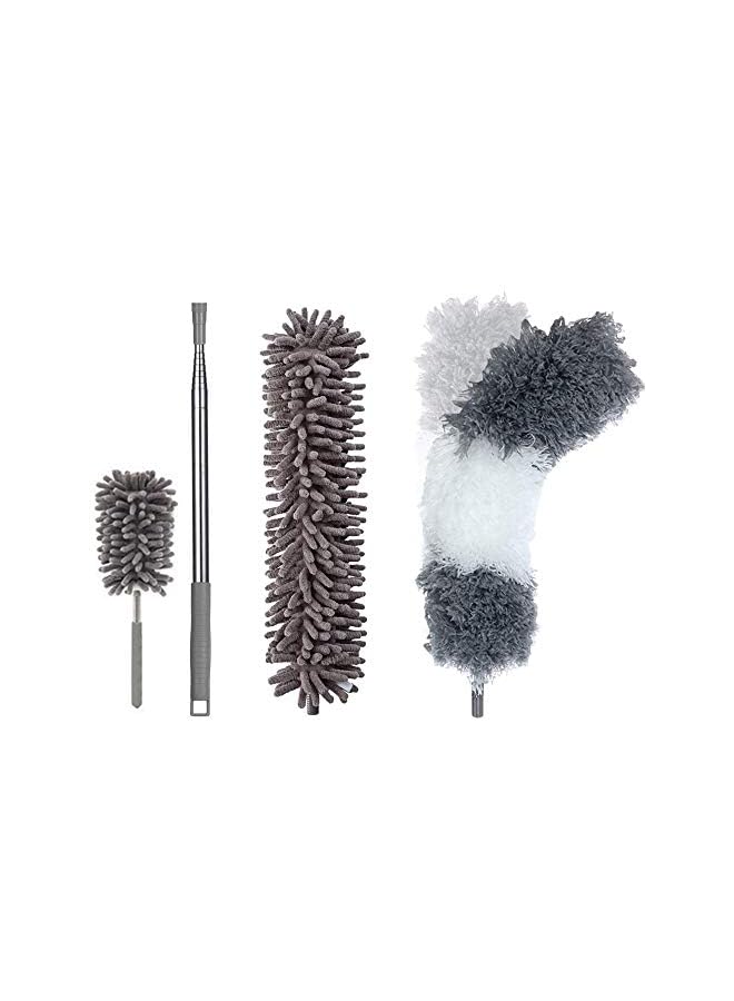 Jebblas Microfiber Dusters for Cleaning with Extension Pole (30-100 inches) Scratch-Resistant Cover, Bendable, Washable, Detachable, Extendable Duster for Cleaning Ceiling Fan  - Image 2