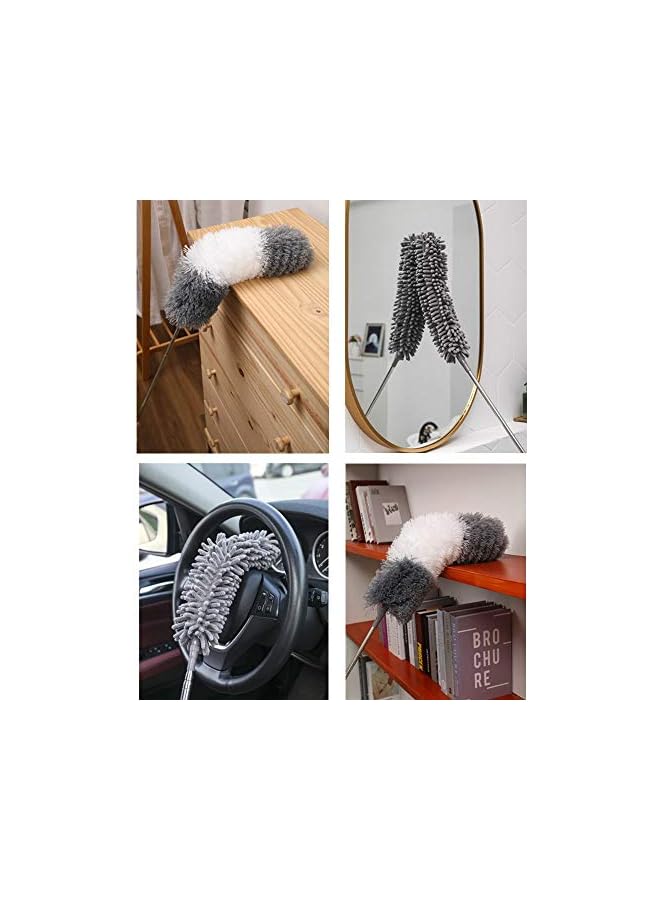 Jebblas Microfiber Dusters for Cleaning with Extension Pole (30-100 inches) Scratch-Resistant Cover, Bendable, Washable, Detachable, Extendable Duster for Cleaning Ceiling Fan  - Image 3