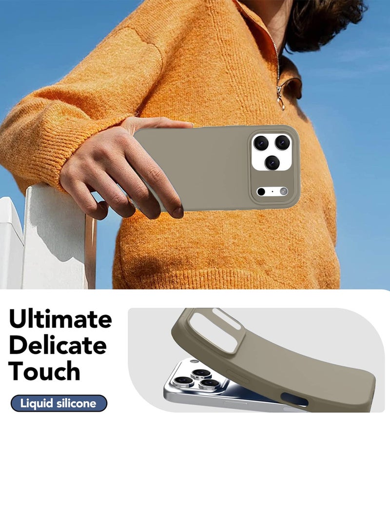 Wtech Apple iPhone 17 Pro Max 5G 2025 Soft Liquid Silicone Case Cover (MCRPSN) - Titanium - Image 2