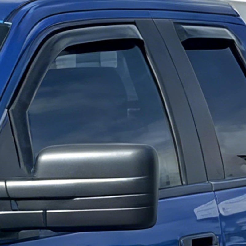 Darodcar Side Window Visors Vent Shade Wind Deflectors for F150 2004-2008 Super Cab - 4PCS Set - Image 1