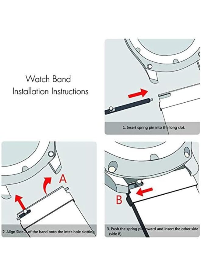3إي حزام من النايلون الرياضي بحزام فيلكرو مقاس 20 مم لساعة هواوي جي تي 2 42 مم سامسونج جالاكسي S4 42 مم Active1 40 مم Active2 40 مم Samsung Watch3 41 مم Honor Magic2 42 مم رمادي_غامق - Image 3