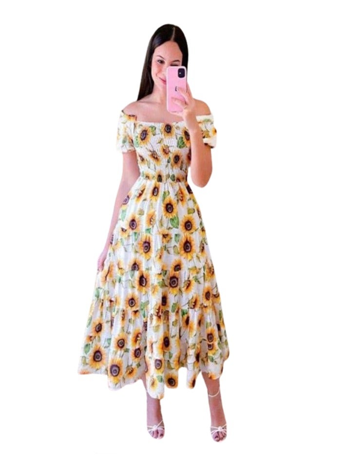 Women's Sunflower Long Dress