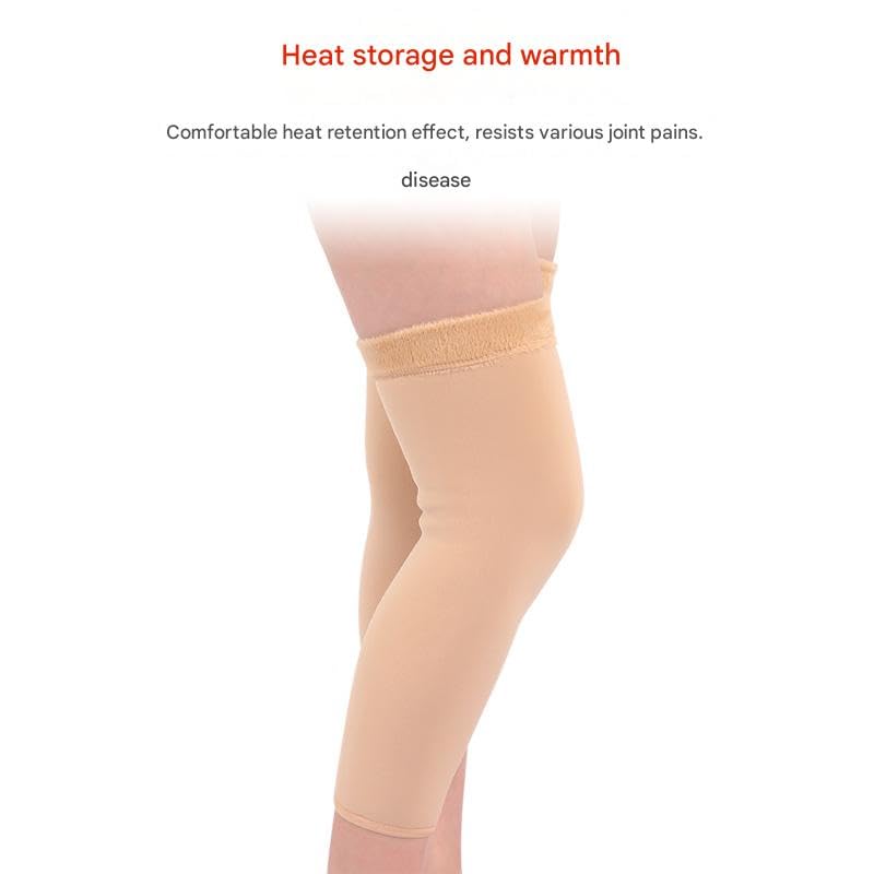 CLUZE Unisex Knee and Elbow Warmers for Winter | Thermal Fleece Lined Knee Pads & Elbow Sleeves | Soft Stretchable for Pain Relief, Comfort & Warmth | Black & Skin (Pack of 2) (BLACK-SKIN, FREE SIZE) - Image 4