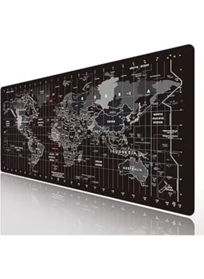 XXL Gaming Mouse Pad – Extended Desk Mat with World Map Design – Non-Slip Rubber Base, 80×30 cm - Image 1