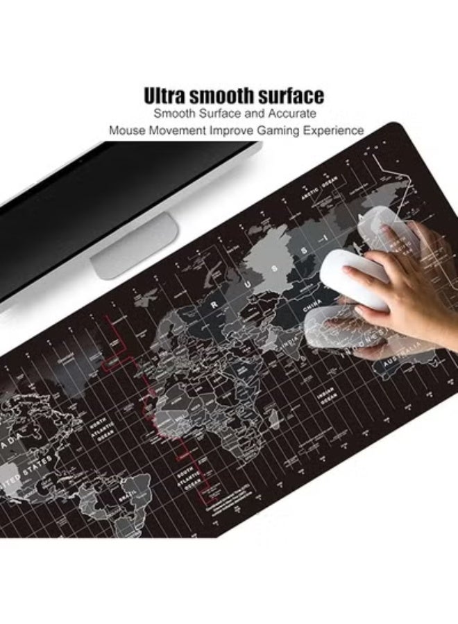 XXL Gaming Mouse Pad – Extended Desk Mat with World Map Design – Non-Slip Rubber Base, 80×30 cm - Image 4