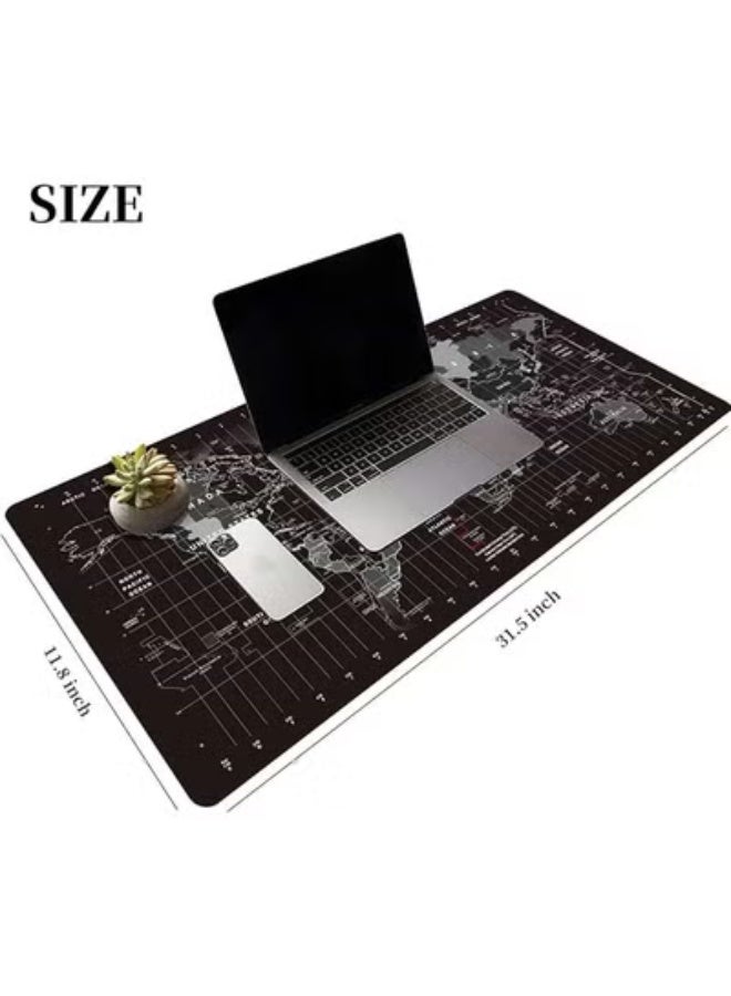 XXL Gaming Mouse Pad – Extended Desk Mat with World Map Design – Non-Slip Rubber Base, 80×30 cm - Image 3