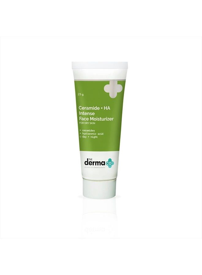 THE derma Co Ceramide + HA Intense Moisturizer for Face, Dry Skin Moisturiser - 25 gm - Image 1