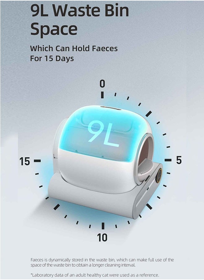 Occuwzz - Self Cleaning Cat Litter Box No Scooping Automatic Litter Box with APP Control 65L Large Capacity Pet Toilet - Image 1