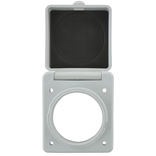 Conntek 3050SQWT-CAP RV/Marine 30/50-Amp Inlet White Cap and Bezel - Image 1