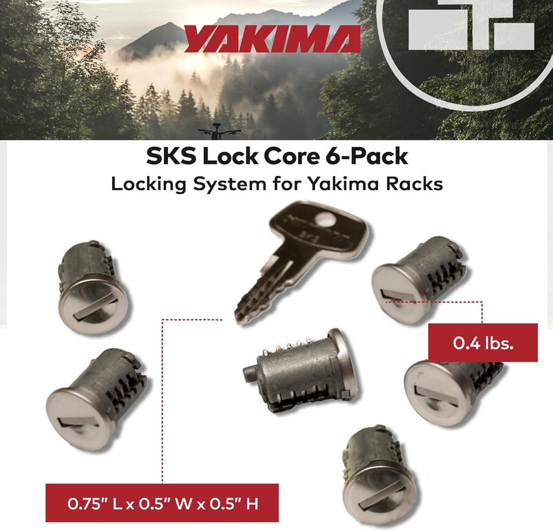 YAKIMA SKS Lock Cores for Car Rack System - 2-Pack - Image 4