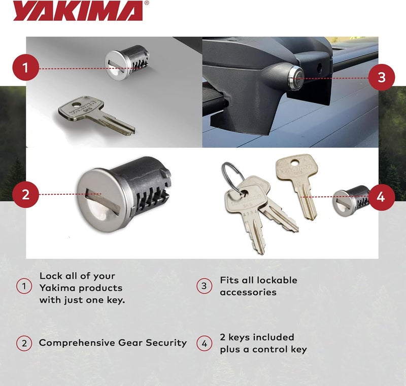 YAKIMA SKS Lock Cores for Car Rack System - 2-Pack - Image 3