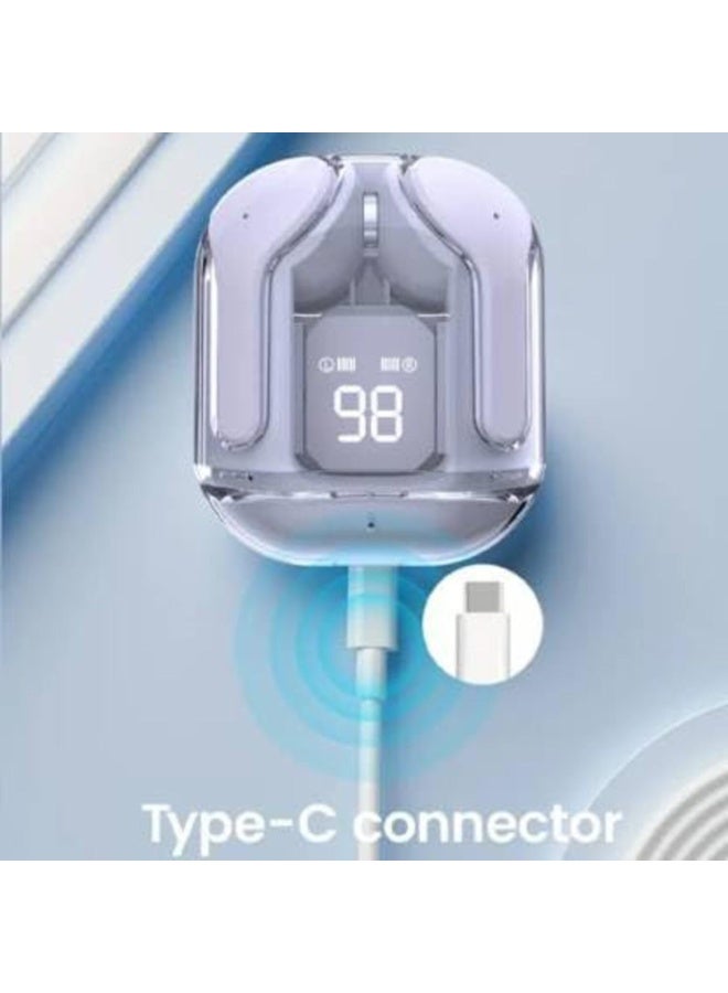 Wireless Earbuds Bluetooth Noise Isolating Earbuds Compatible with iPhone and Android - Digital Display Charging Case (blue) - Image 5