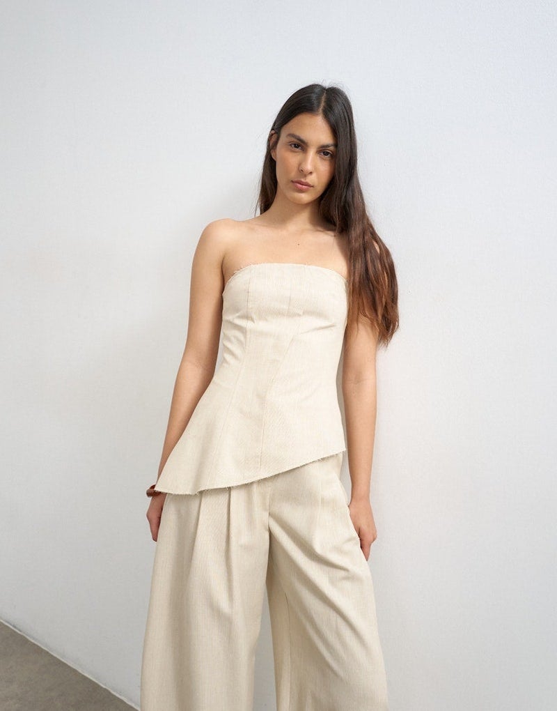 TOPSHOP Open Neckline Assymetric Bandeau Top - Image 4