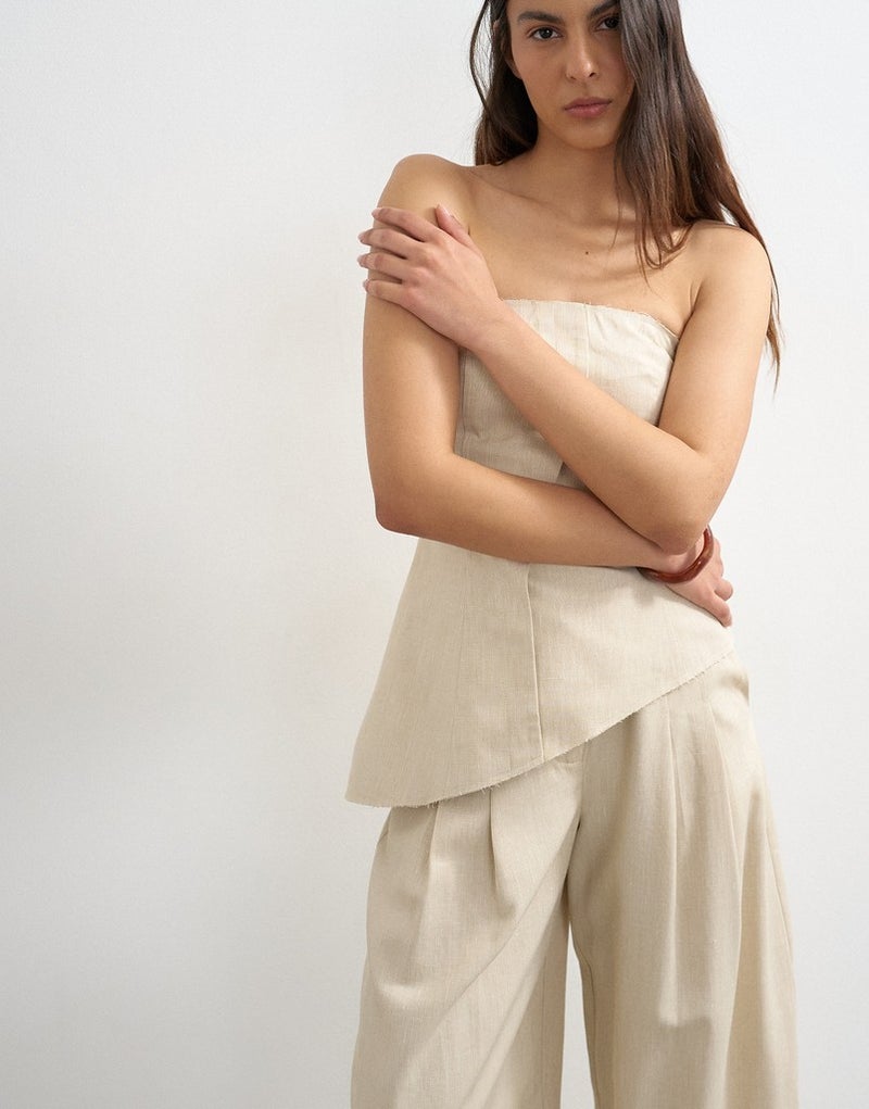 TOPSHOP Open Neckline Assymetric Bandeau Top - Image 3