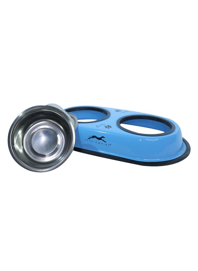 بتس إمباير وعاء طعام للكلاب والقطط من Pets Empire | وعاء طعام للقطط | أوعية للقطط والكلاب والقطط الصغيرة | وعاء طعام مزدوج من الفولاذ المقاوم للصدأ | وعاء طعام للقطط | حصيرة مضادة للانزلاق لوعاء الحيوانات الأليفة | 2 × 450 مل (قد يختلف اللون) - Image 5