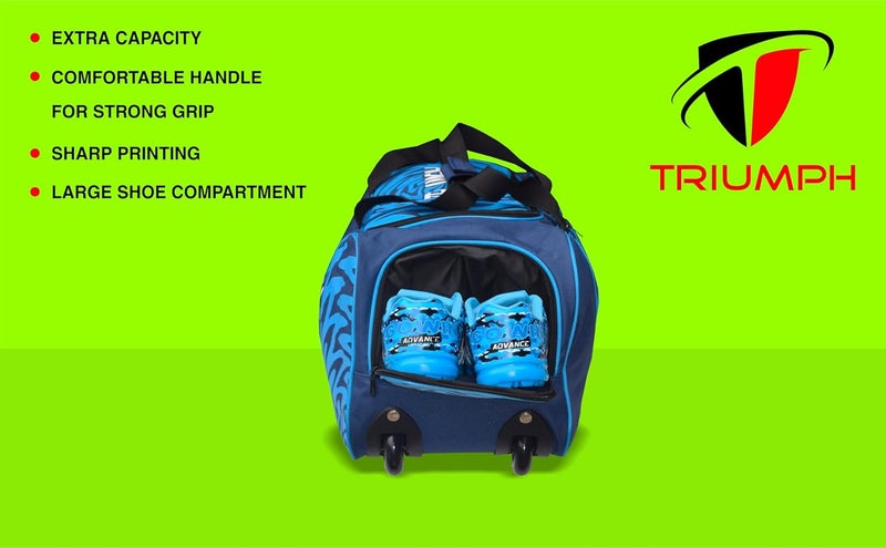 TRIUMPH حقائب كريكيت UNIKIT-990 بحجم 36"x11"x10" باللون الأزرق الداكن/السماء الزرقاء - Image 5