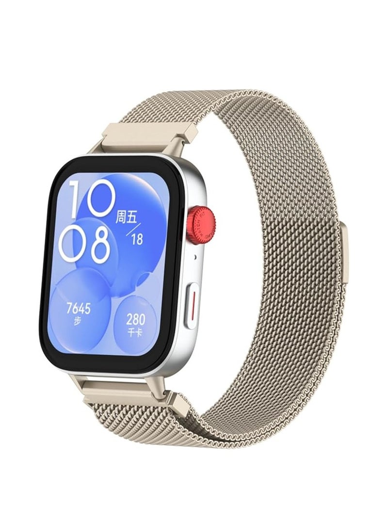 Huawei Watch Fit 3 Magnetic Watch Strap Stainless Steel Metal Replacement Strap Stainless Steel Strap Quick Release for Huawei Watch Fit 3 - Image 2