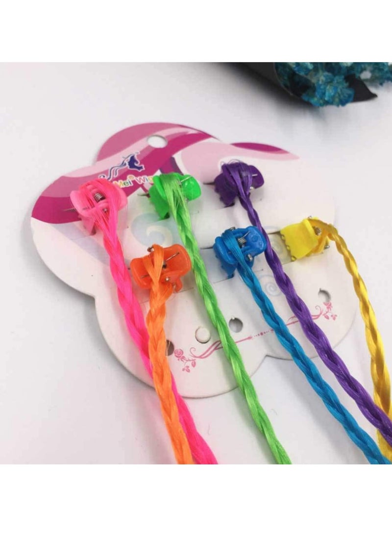 Loquat 36 Pcs Braided Hair Clips, Clip-On Extensions, Barrettes for Kids, Party Favors, Fashion Hairpieces - Image 3