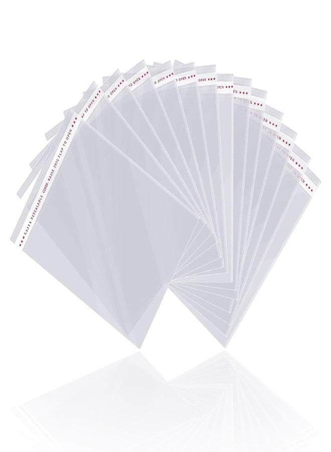 LonlyEagle 200 Pcs 5-1/2'' x 7-1/2'' Self Sealing Cellophane Bags，Clear Cellophane Cello Bags，Fit 5 X 7 Inch Cards Photos，A6 A7 Envelopes Candy，Self Adhesive for Packaging Gifts,Cookies - Image 1