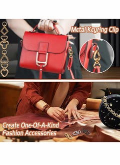 KASTWAVE 16PCS Metal Heart Keychain Swivel Lobster Clasp Snap Hook Hanging Buckle Keyring Clip with Flower Rhombus Shape  - Image 5