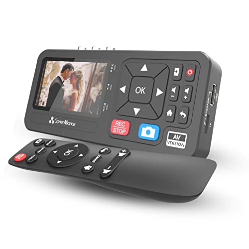 ClonerAlliance ViewLite AV, Portable Analog to Digital MP4/MP3 Video & Audio Converter with Remote. Capture CVBS/S-Video/RCA/Composite. VHS/Set-top TV Box/Retro Gaming/Hi8 Recorder. No PC Required. - Image 1