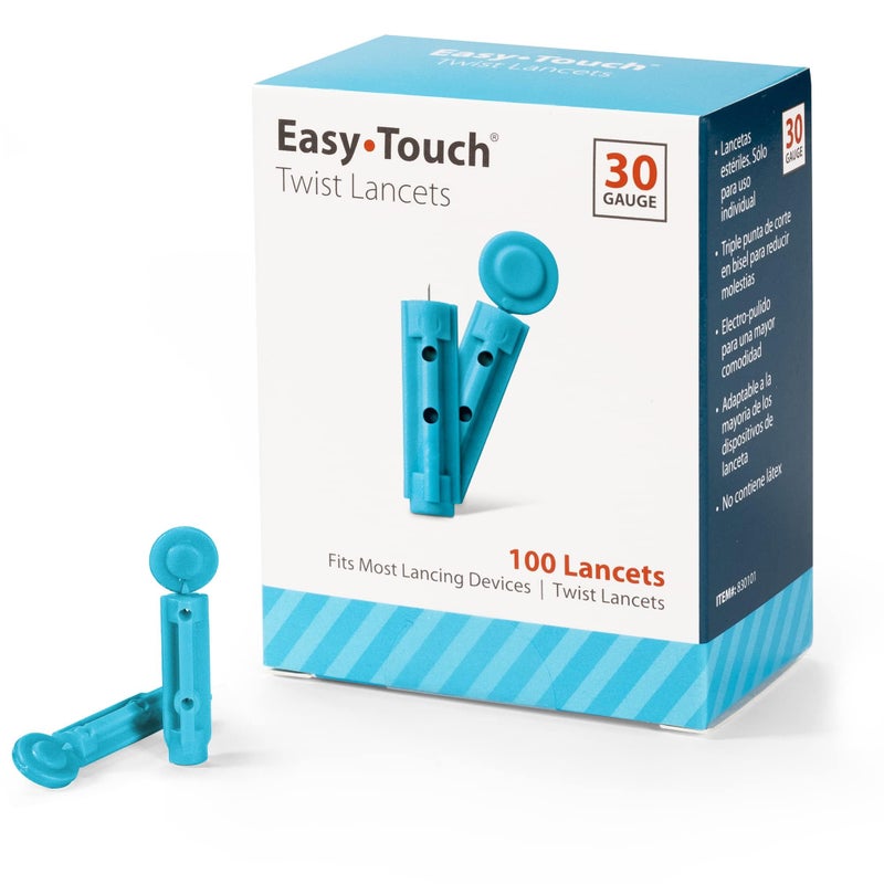 Easy Touch EasyTouch Twist Lancets - 30 G, (100 per Box) - Image 1