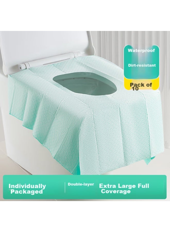 JAJALIN Jajalin Disposable Toilet Seat Covers, Travel Essential, Hotel Supplies, Individually Wrapped, Full Coverage, 10 Pieces - Image 1