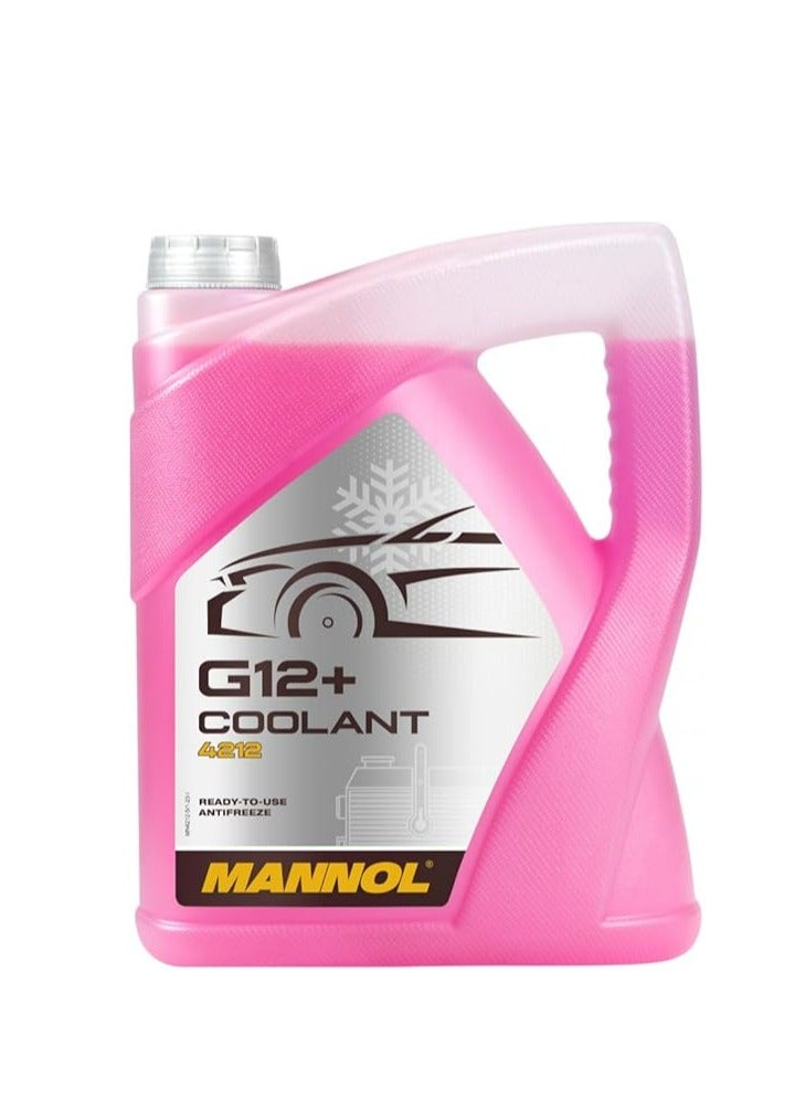 مانول سائل تبريد مضاد للتجمد 5 لتر G12+ أحمر جاهز للاستخدام -30°C / +125°C عالي الجودة ألماني - Image 1