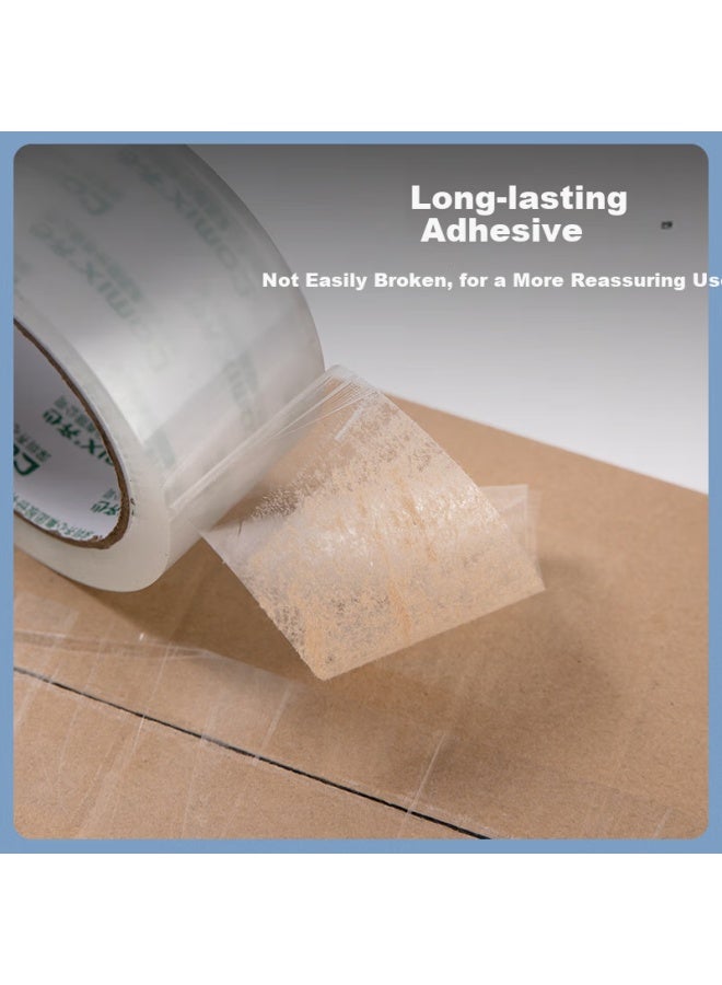 COMIX Transparent Tape/wide Tape/packaging Tape High Transparency Packing Tape Cloth Tape 6 Rolls Width 55mm*60y*50um Length 54.9m/roll Ep029 - Image 2