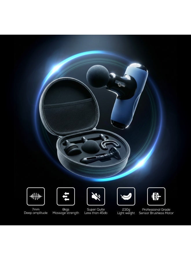 Qutek Mini Massage Gun Portable Muscle Massager For Back Neck Pain Relief - Image 3