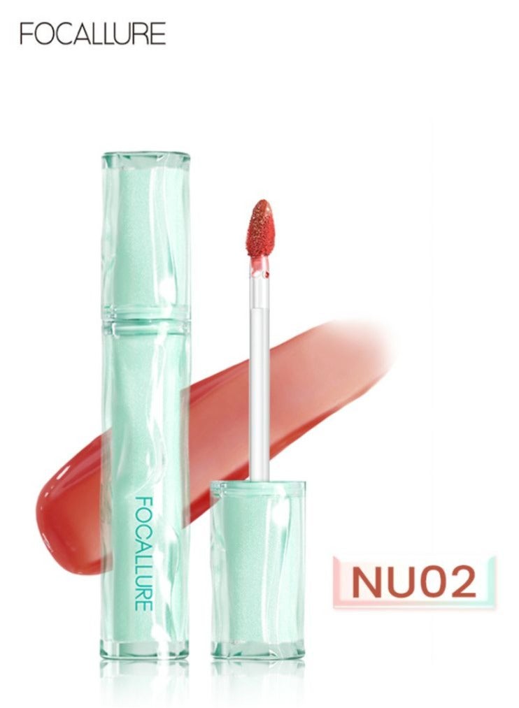 FOCALLURE Healthy Moisturizing Lip Pumper Gloss Waterproof Lip Gloss Non-sticky Cute Lip Tint # NU02 - Image 1
