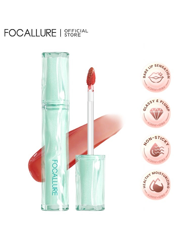 FOCALLURE Healthy Moisturizing Lip Pumper Gloss Waterproof Lip Gloss Non-sticky Cute Lip Tint # NU02 - Image 5