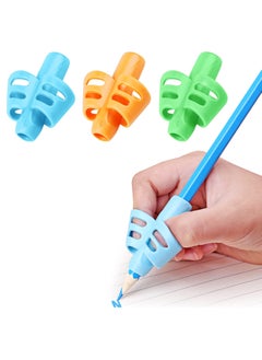 Generic Pencil Grips, Pencil Grips for Kids Handwriting, Children Pen Writing Aid Grip Set Posture Correction Tool for Kids Preschoolers Children, Hollow Ventilation Design, 3 Pack  - Image 1