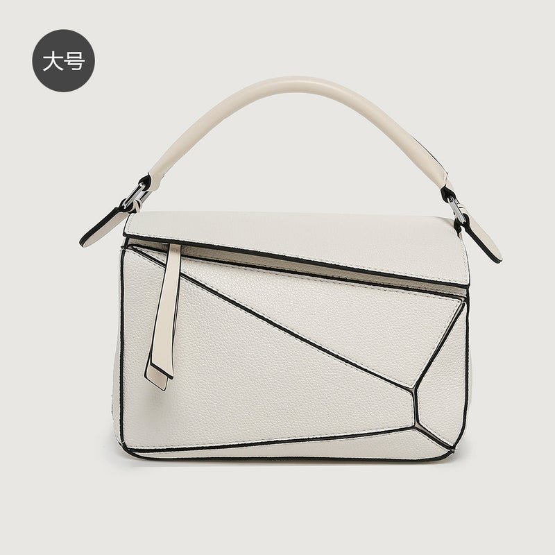 Simple New Style Satchel Pu Geometric Bag Crossbody Women'S Bag Versatile Lightweight Large Capacity Doctor Bag - Image 1