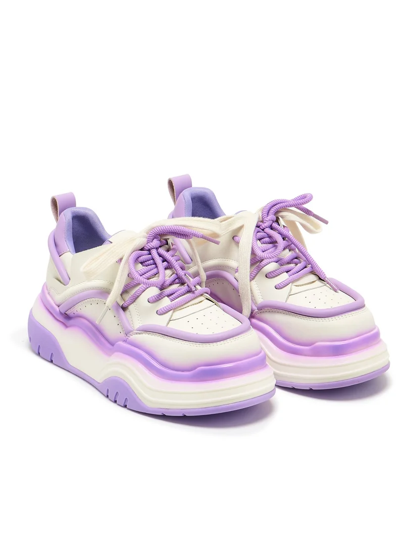 KOI Neon Reef Platform Trainers - Violet
