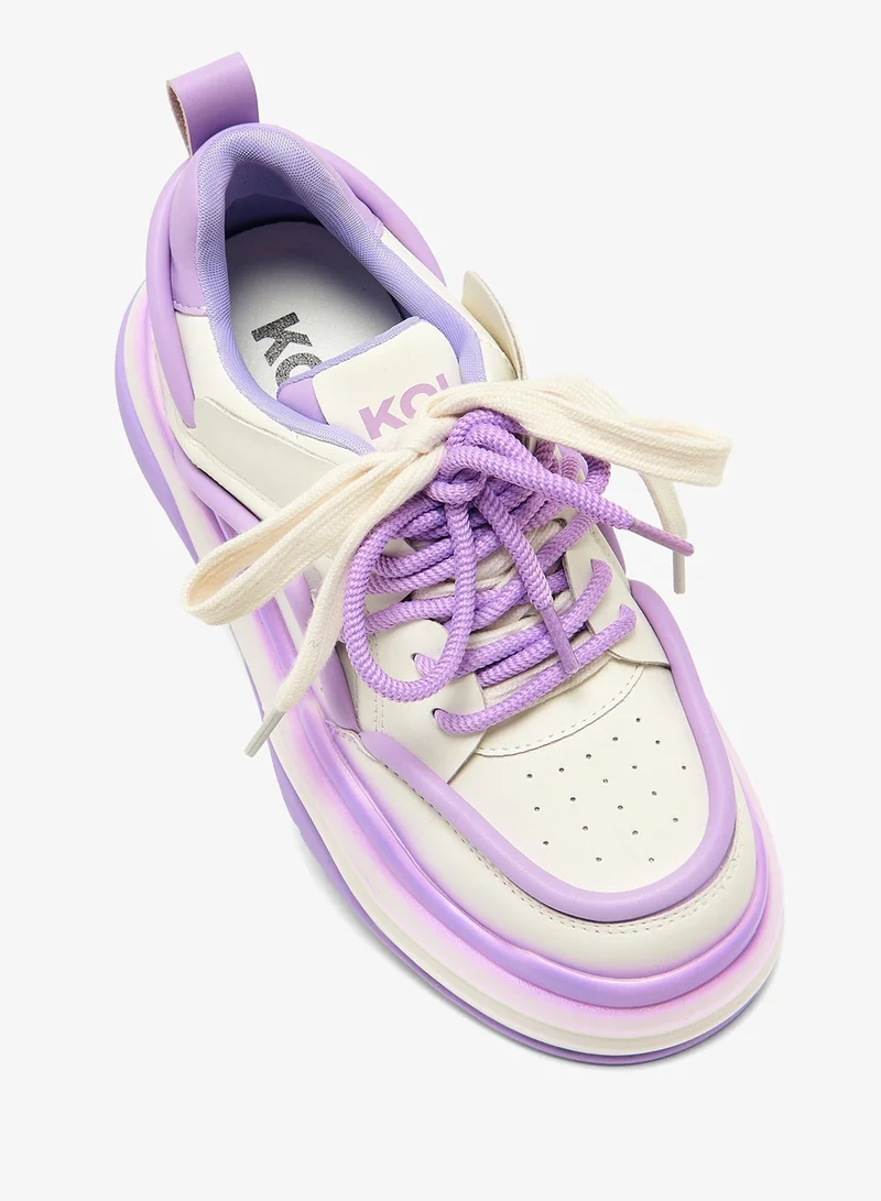 Koi Purple Neon Reef Platform Trainers - Violet for Women | Best Price UAE
