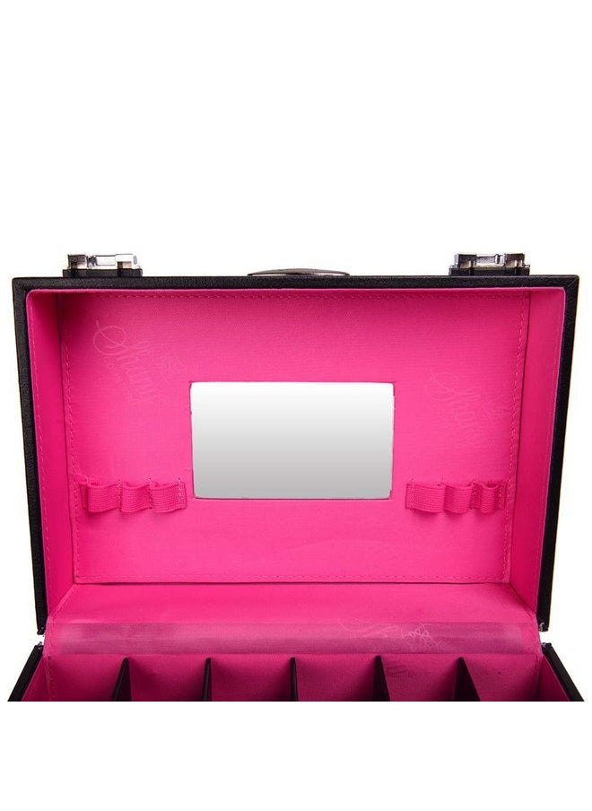 Shany SHANY Color Matters - Makeup Travel Case Nail Accessories Organizer and Makeup Train Case - Makeup Storage Box - Black  - Image 5
