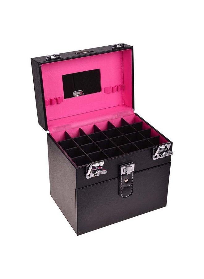 Shany SHANY Color Matters - Makeup Travel Case Nail Accessories Organizer and Makeup Train Case - Makeup Storage Box - Black  - Image 4
