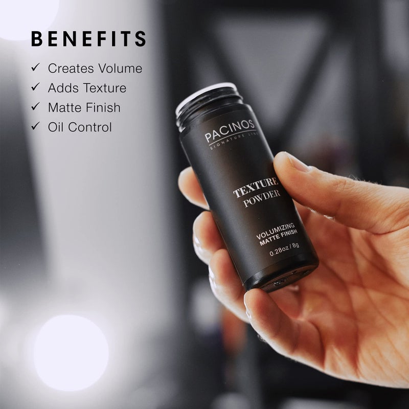Pacinos Texture Powder - Lightweight Root Lifting Powder with Matte Dry Finish for Texture, Volume & Thickness - Shaker Bottle for Easy Hair Styling, 8g - Image 2