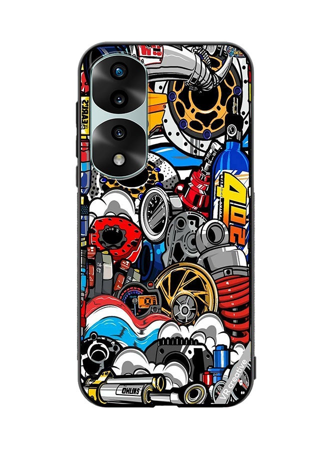 VR CREATIVE Protective Case Cover For Honor 70 Pro plus Jdm Digital Republic Design Multicolour - Image 1