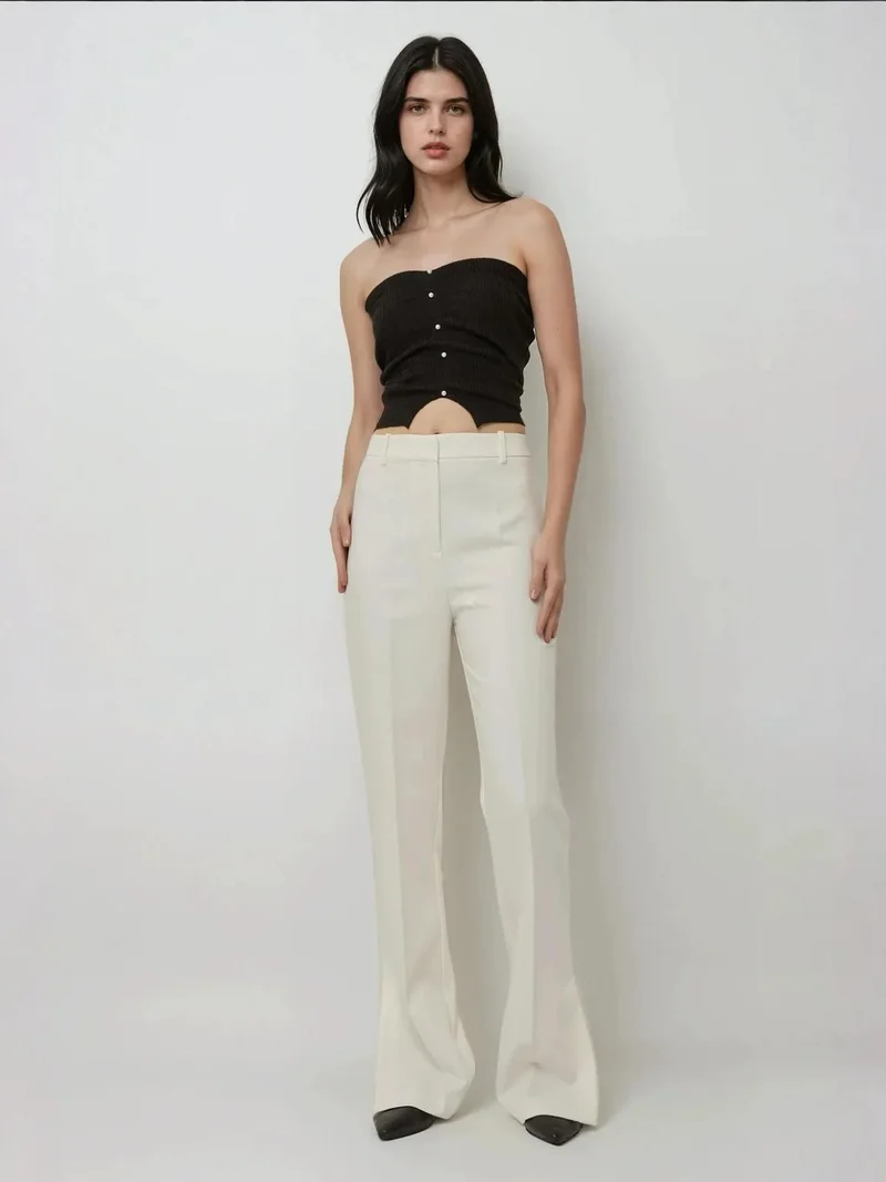 زوبعة بنطلون واسع بخصر مرتفع فاخر