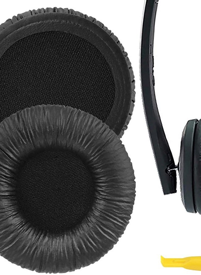 Geekria Replacement Ear Pads for Sennheiser PX200, PX100, PX200-II, PX100-II, PXC300, PXC150, PXC250, PC130, PC131 Headphones Ear Cushions, Repair Parts (Black) - Image 1