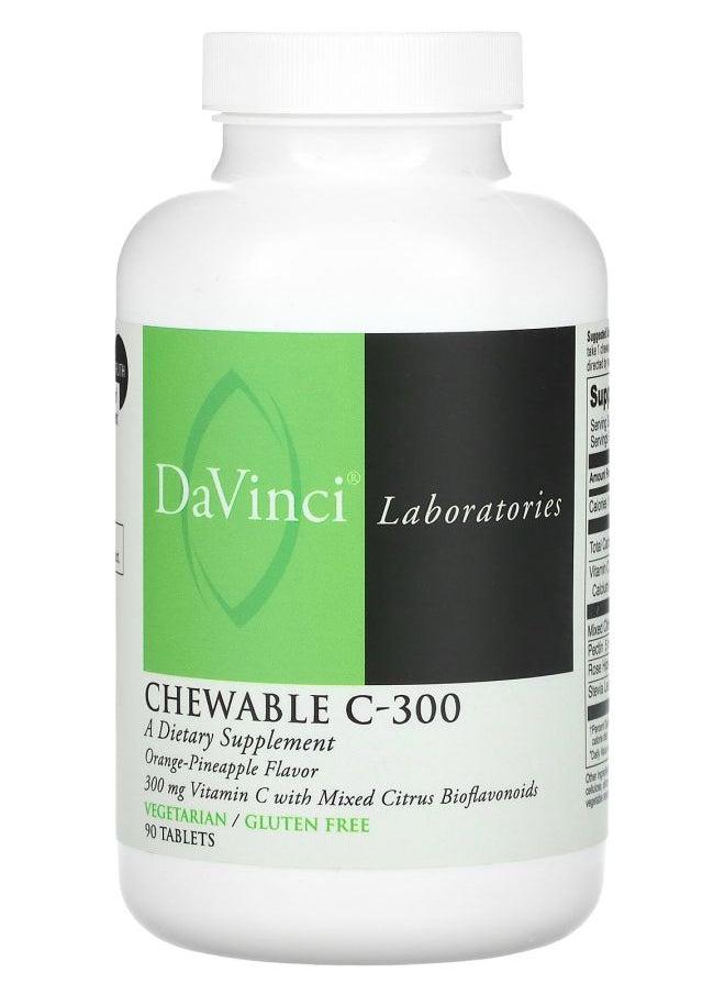 DaVinci Laboratories Chewable C-300 Orange-Pineapple 300 mg 90 Tablets 
