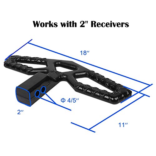 Eapele Tow Hitch Step for 2 inch Receiver, Universal Anti Slip Bumper Guard，Strong Steel 10000lbs Maximum Load, for Trailer Tow Truck Pickup SUV Pickup Van RV - Image 4