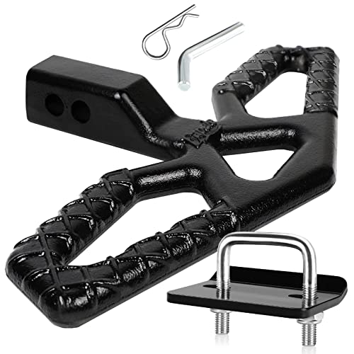 Eapele Tow Hitch Step for 2 inch Receiver, Universal Anti Slip Bumper Guard，Strong Steel 10000lbs Maximum Load, for Trailer Tow Truck Pickup SUV Pickup Van RV - Image 1
