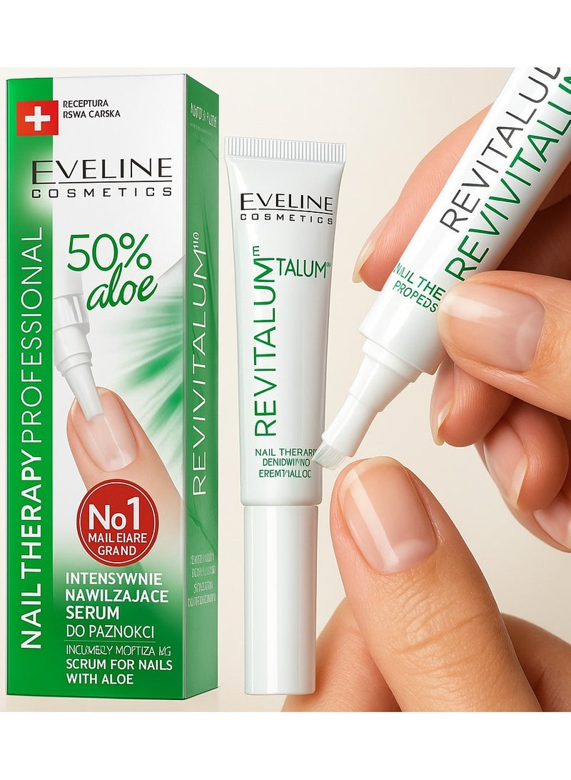 Eveline Revitalum 50% Aloe Nail Serum – Hydrating Nail Therapy for Shiny, Strong & Healthy Nails