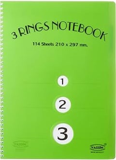 Yassin Yassin O539 3 Rings Notebook Mixed 114 Sheets 210X297Mm 3 Subject A4 60Gsm - Assorted Colors 