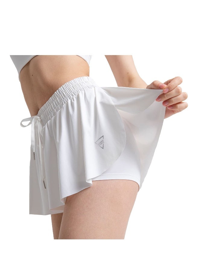 Womens Flowy Shorts with Pockets (L Size) - Image 1