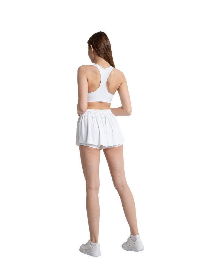 Womens Flowy Shorts with Pockets (L Size) - Image 5