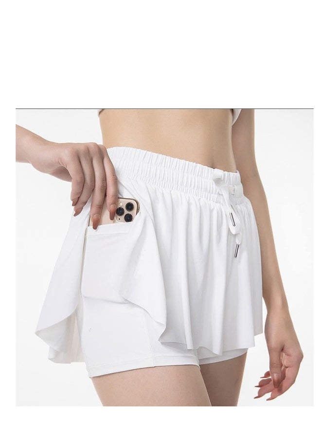 Womens Flowy Shorts with Pockets (L Size) - Image 2
